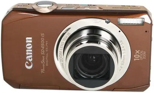 Alt view image 2 of 9 - Canon SD4500 IS Brown 10.0 MP 10X Optical Zoom Digital Camera