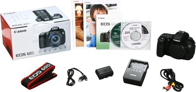 Alt view image 9 of 9 - Canon EOS 60D 4460B003 Black 18.0 MP Digital SLR Camera - Body Only