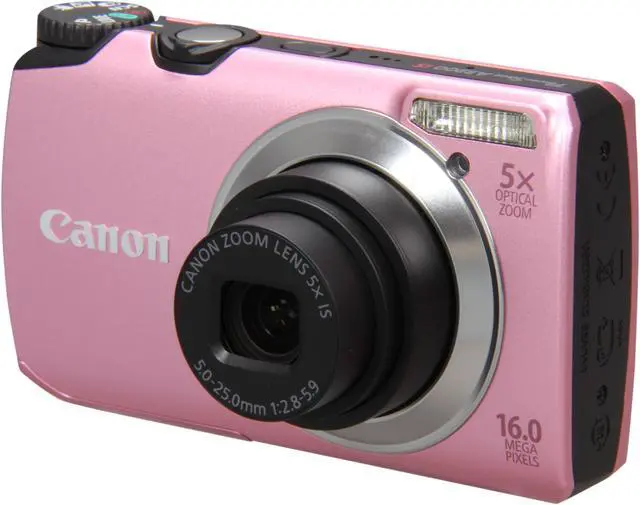 Main image of Canon A3300 IS Pink 16.0 MP 5X Optical Zoom 28mm Wide Angle Digital Camera