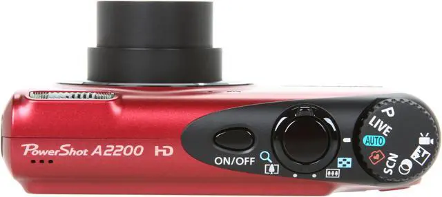 Alt view image 6 of 8 - Canon A2200 Red 14.1 MP 28mm Wide Angle Digital Camera