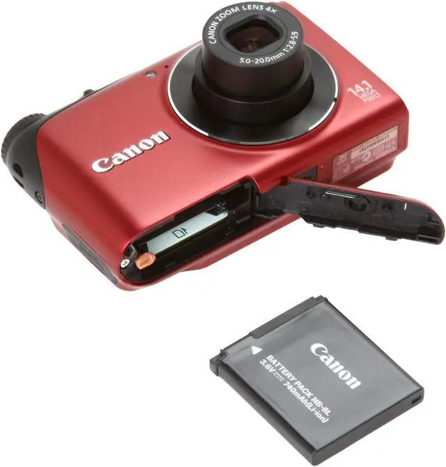 Alt view image 7 of 8 - Canon A2200 Red 14.1 MP 28mm Wide Angle Digital Camera