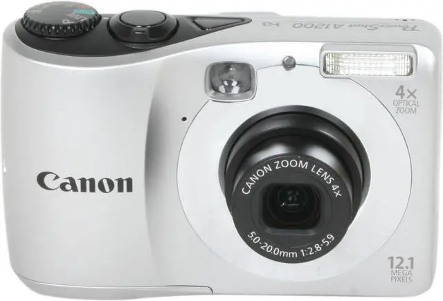 Alt view image 2 of 8 - Canon A1200 Silver 12.1 MP 4X Optical Zoom Digital Camera