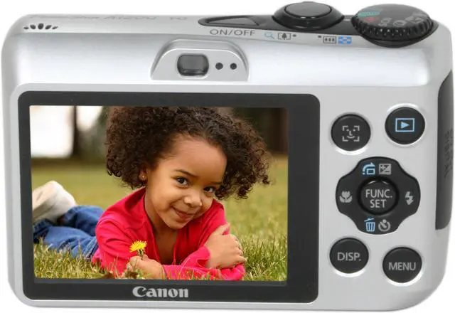 Alt view image 4 of 8 - Canon A1200 Silver 12.1 MP 4X Optical Zoom Digital Camera