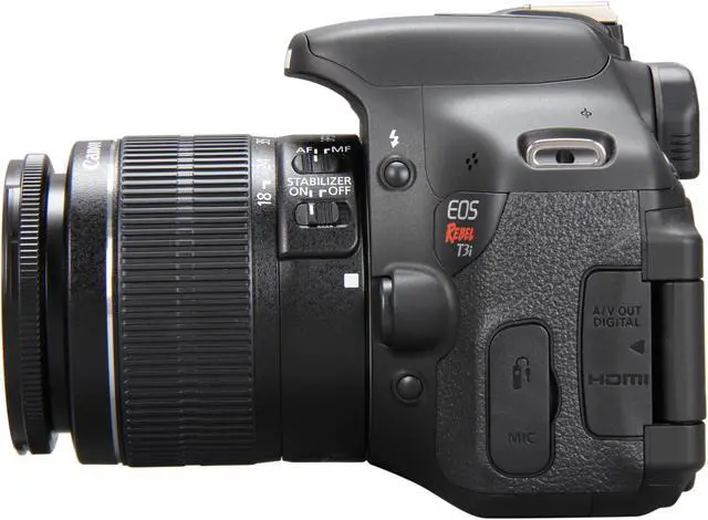 Alt view image 3 of 11 - Canon EOS REBEL T3i 5169B003 Black 18.0 MP Digital SLR Camera with 18-55mm IS II Lens