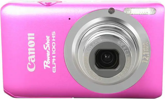 Alt view image 2 of 8 - Canon Elph 100 HS Pink 12.1 MP 4X Optical Zoom 28mm Wide Angle Digital Camera