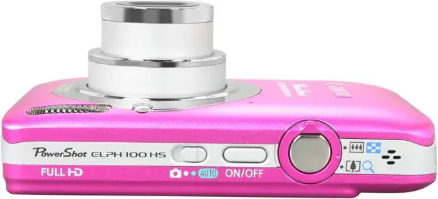 Alt view image 6 of 8 - Canon Elph 100 HS Pink 12.1 MP 4X Optical Zoom 28mm Wide Angle Digital Camera