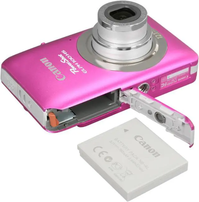 Alt view image 7 of 8 - Canon Elph 100 HS Pink 12.1 MP 4X Optical Zoom 28mm Wide Angle Digital Camera