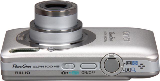 Alt view image 6 of 8 - Canon Elph 100 HS Silver 12.1 MP 4X Optical Zoom 28mm Wide Angle Digital Camera
