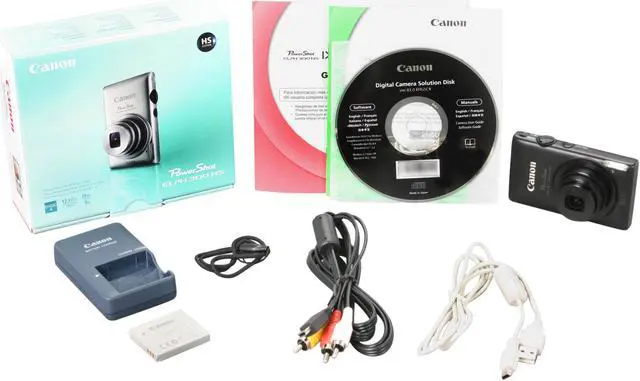 Alt view image 8 of 8 - Canon ELPH 300 HS Black 12.1 MP 5X Optical Zoom 24mm Wide Angle Digital Camera
