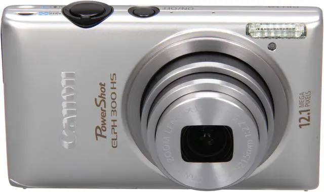 Alt view image 2 of 8 - Canon ELPH 300 HS Silver 12.1 MP 5X Optical Zoom 24mm Wide Angle Digital Camera