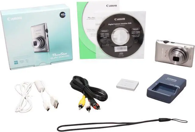 Alt view image 8 of 8 - Canon ELPH 300 HS Silver 12.1 MP 5X Optical Zoom 24mm Wide Angle Digital Camera