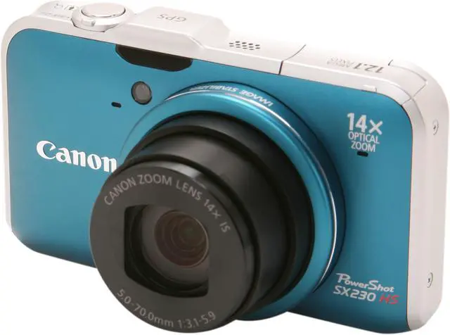 Main image of Canon SX230IS HS Blue 12.1 MP 14X Optical Zoom 28mm Wide Angle Digital Camera