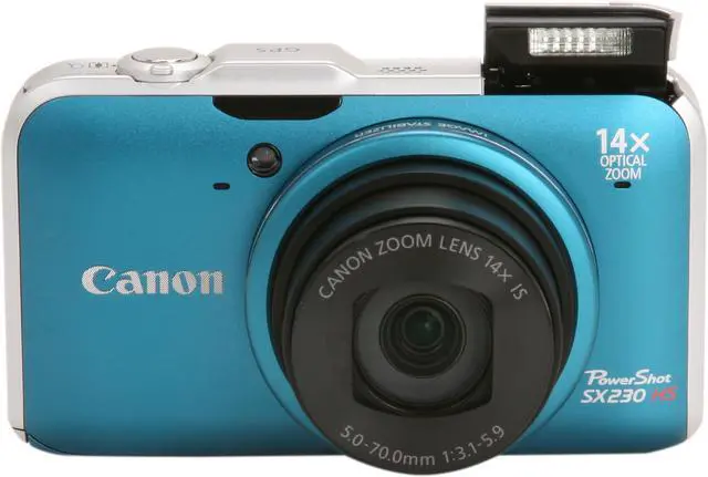 Alt view image 7 of 9 - Canon SX230IS HS Blue 12.1 MP 14X Optical Zoom 28mm Wide Angle Digital Camera