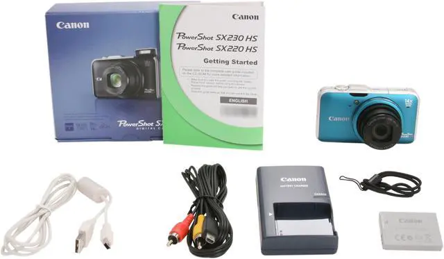 Alt view image 9 of 9 - Canon SX230IS HS Blue 12.1 MP 14X Optical Zoom 28mm Wide Angle Digital Camera