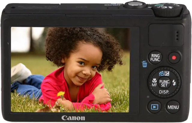 Alt view image 4 of 9 - Canon PowerShot S100 Black 12.1 MP 5X Optical Zoom 24mm Wide Angle Digital Camera