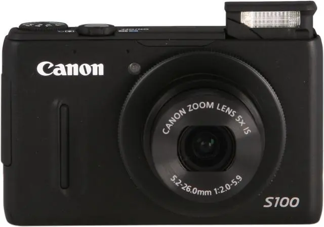 Alt view image 6 of 9 - Canon PowerShot S100 Black 12.1 MP 5X Optical Zoom 24mm Wide Angle Digital Camera