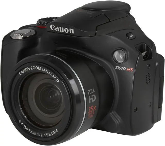 Main image of Canon PowerShot SX40 HS Black 12.1 MP 35X Optical Zoom 24mm Wide Angle Digital Camera