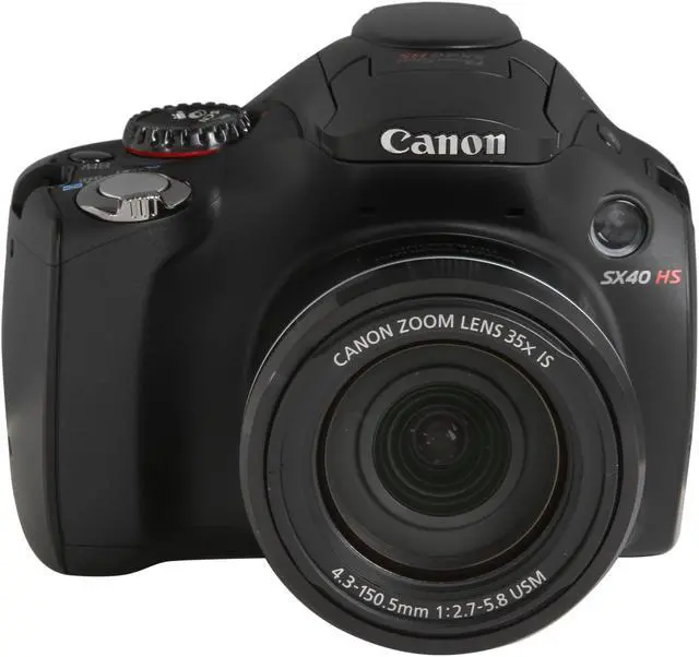 Alt view image 2 of 11 - Canon PowerShot SX40 HS Black 12.1 MP 35X Optical Zoom 24mm Wide Angle Digital Camera