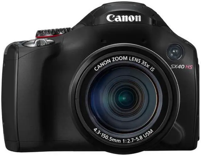 Alt view image 2 of 7 - Canon PowerShot SX40 HS Black 12.1 MP 35X Optical Zoom 24mm Wide Angle Digital Camera