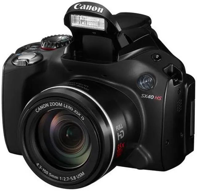 Main image of Canon PowerShot SX40 HS Black 12.1 MP 35X Optical Zoom 24mm Wide Angle Digital Camera