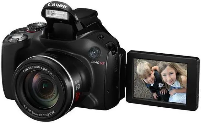 Alt view image 7 of 7 - Canon PowerShot SX40 HS Black 12.1 MP 35X Optical Zoom 24mm Wide Angle Digital Camera