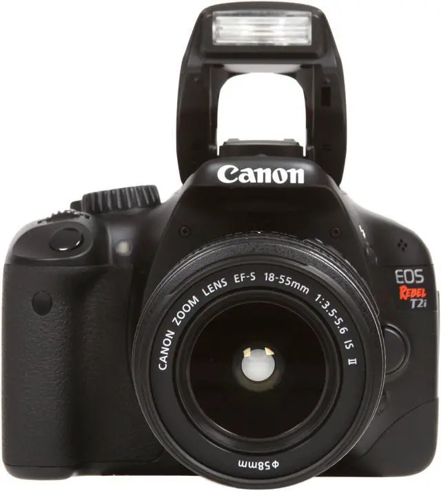 Alt view image 7 of 15 - Canon EOS Rebel T2i Black 18.0 MP Digital SLR Camera w/ EF-S 18-55mm IS II 10-in-1 Kit