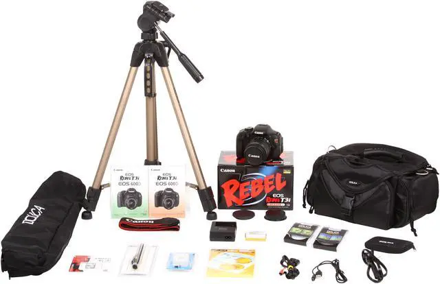 Main image of Canon EOS REBEL T3i Black 18.0 MP Digital SLR Camera with EF-S 18-55mm IS II 10-in-1 Kit