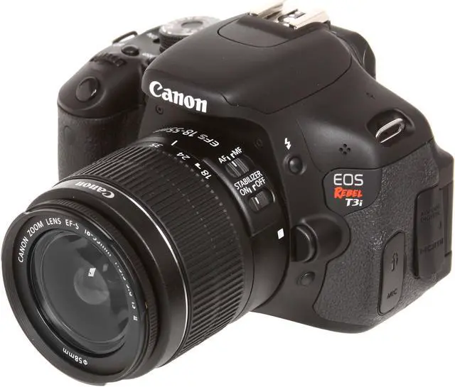 Alt view image 2 of 16 - Canon EOS REBEL T3i Black 18.0 MP Digital SLR Camera with EF-S 18-55mm IS II 10-in-1 Kit