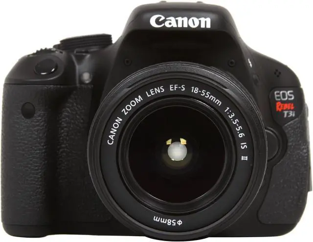 Alt view image 3 of 16 - Canon EOS REBEL T3i Black 18.0 MP Digital SLR Camera with EF-S 18-55mm IS II 10-in-1 Kit