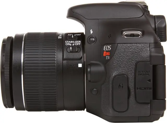 Alt view image 4 of 16 - Canon EOS REBEL T3i Black 18.0 MP Digital SLR Camera with EF-S 18-55mm IS II 10-in-1 Kit
