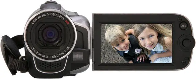 Alt view image 2 of 8 - Canon VIXIA HF R100 (4394B003AA) 1/5.5" CMOS, RGB Primary Color Filter 2.7" 112K LCD 20X Optical Zoom High Definition Flash Memory Camcorder