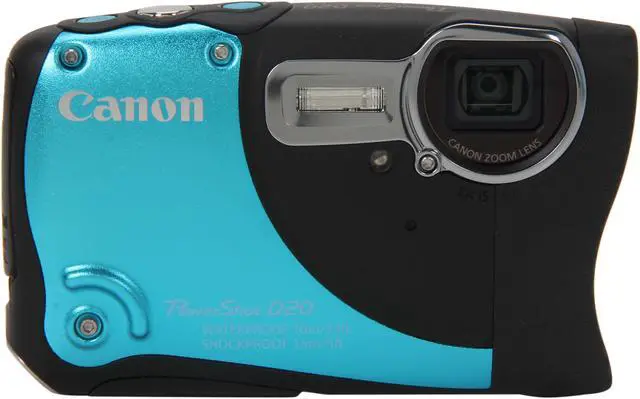 Alt view image 2 of 8 - Canon PowerShot D20 6145B001 Blue 12.1 MP 3.0" 461K Action Camera