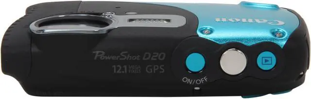 Alt view image 6 of 8 - Canon PowerShot D20 6145B001 Blue 12.1 MP 3.0" 461K Action Camera