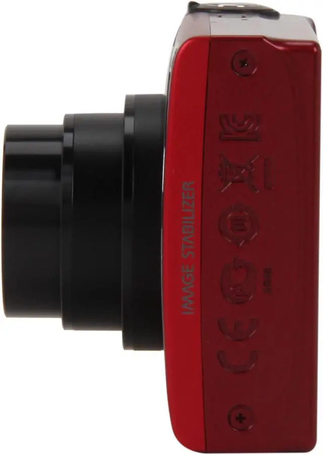 Alt view image 3 of 8 - Canon PowerShot A3400 IS Red 16 MP 5X Optical Zoom 28mm Wide Angle Digital Camera