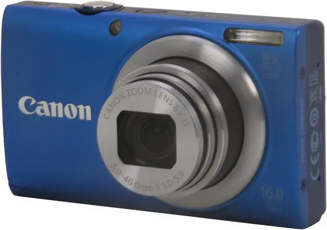 Canon PowerShot A4000 IS Blue 16.0 MP 28mm Wide Angle Digital