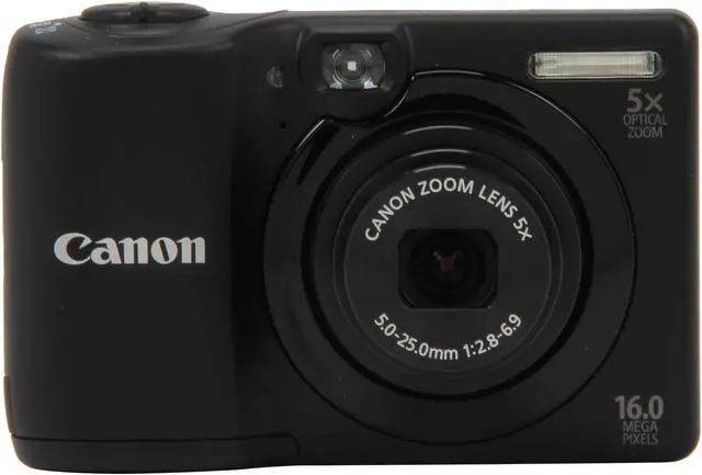 Canon PowerShot A1300 Black 16 MP 28mm Wide Angle Digital Camera