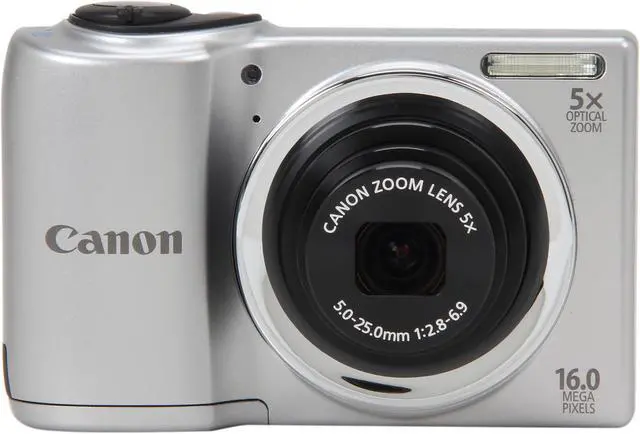 Alt view image 2 of 8 - Canon PowerShot A810 Silver 16 MP 5X Optical Zoom 28mm Wide Angle Digital Camera