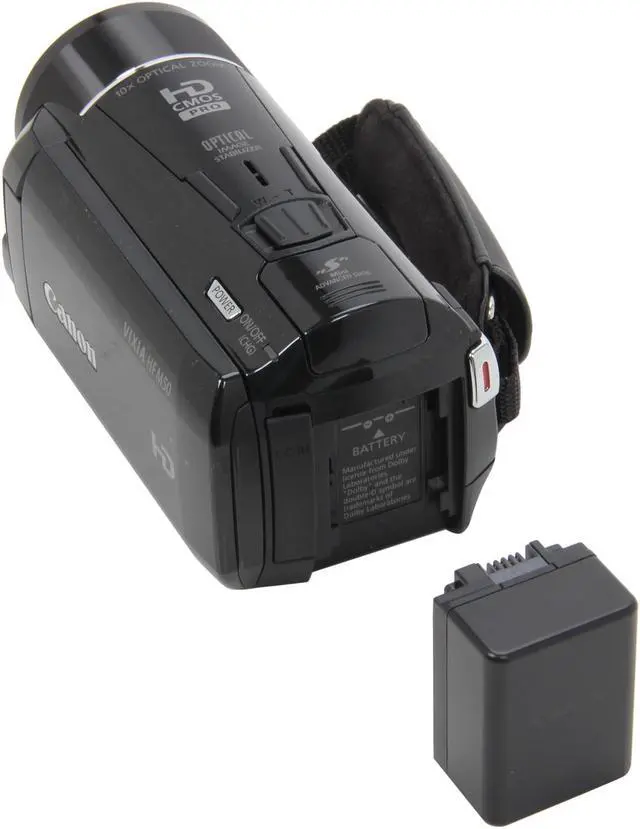 Alt view image 7 of 8 - Canon VIXIA HF M50 (6094B001) Black 1/3" CMOS 3.0" 230K Touch LCD 10X Optical Zoom Full HD Flash Memory Camcorder