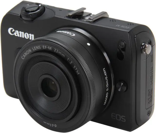 Main image of Canon EOS M Black 18 MP Compact Mirrorless System Camera with EF-M 22mm STM Lens