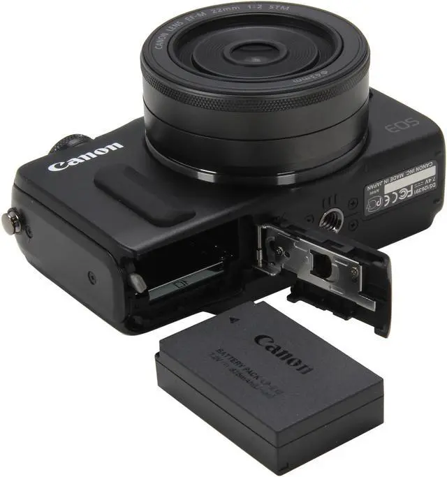 Alt view image 7 of 8 - Canon EOS M Black 18 MP Compact Mirrorless System Camera with EF-M 22mm STM Lens
