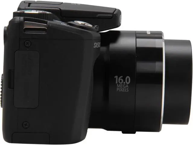 Alt view image 3 of 9 - Canon PowerShot SX500 IS Black Approx. 16.0 MP 30X Optical Zoom 24mm Wide Angle Digital Camera HDTV Output