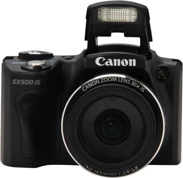 Alt view image 8 of 9 - Canon PowerShot SX500 IS Black Approx. 16.0 MP 30X Optical Zoom 24mm Wide Angle Digital Camera HDTV Output