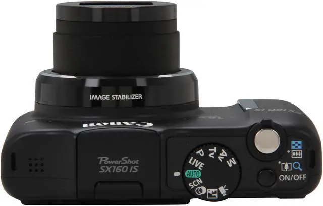 Alt view image 7 of 9 - Canon PowerShot SX160 IS Black Approx. 16 MP 16X Optical Zoom 28mm Wide Angle Digital Camera HDTV Output