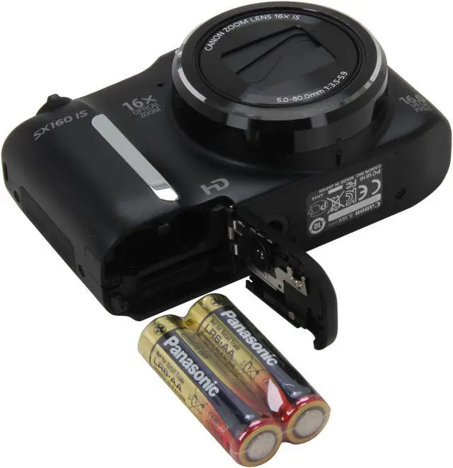 Alt view image 8 of 9 - Canon PowerShot SX160 IS Black Approx. 16 MP 16X Optical Zoom 28mm Wide Angle Digital Camera HDTV Output