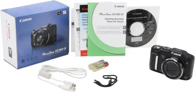 Alt view image 9 of 9 - Canon PowerShot SX160 IS Black Approx. 16 MP 16X Optical Zoom 28mm Wide Angle Digital Camera HDTV Output