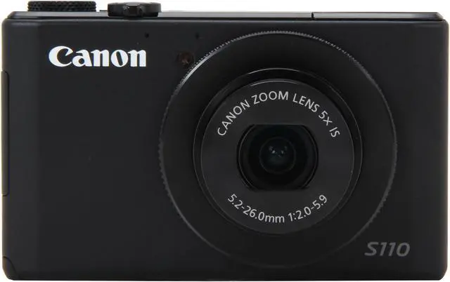 Alt view image 2 of 9 - Canon PowerShot S110 Black Approx. 12.1 MP 5X Optical Zoom 24mm Wide Angle Digital Camera HDTV Output