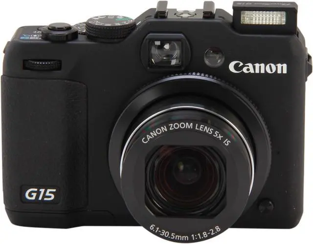 Alt view image 6 of 9 - Canon PowerShot G15 Black Approx. 12.1 MP 5X Optical Zoom 28mm Wide Angle Digital Camera HDTV Output