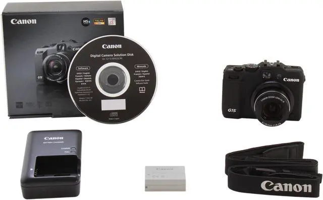Alt view image 9 of 9 - Canon PowerShot G15 Black Approx. 12.1 MP 5X Optical Zoom 28mm Wide Angle Digital Camera HDTV Output