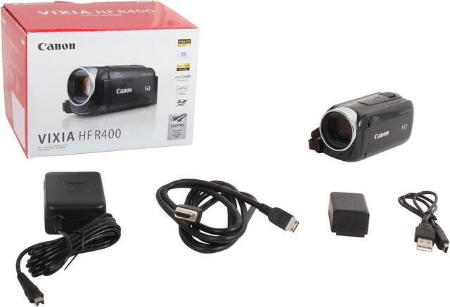 Alt view image 9 of 9 - Canon VIXIA HF R400 (8155B004) Black 1/4.85" CMOS 3.0" 230K Touch LCD 32X Optical Zoom High Definition Camcorder