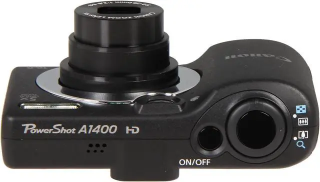 Alt view image 6 of 8 - Canon PowerShot A1400 Black 16.0 MP 5X Optical Zoom 28mm Wide Angle Digital Camera